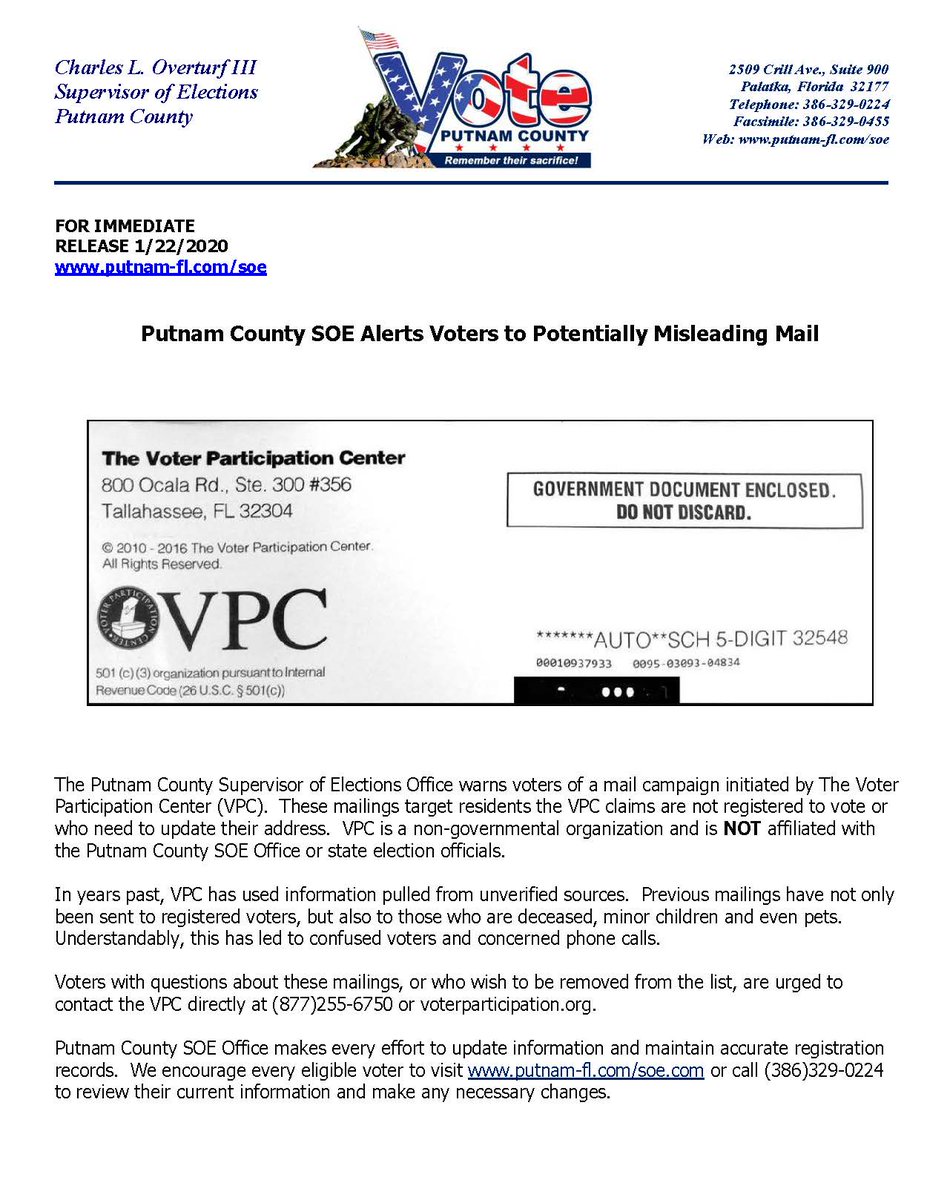 Putnam County SOE tweet media
