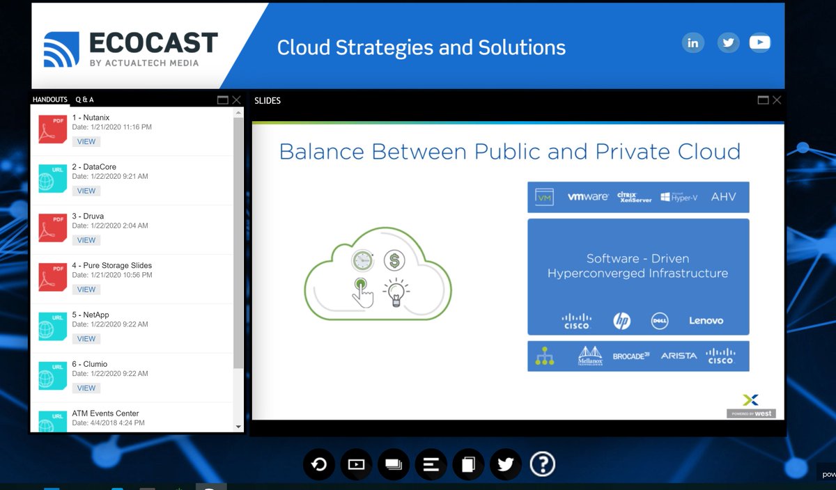 davidmdavis's tweet photo. We are live on the @actualtechmedia Cloud Strategies and Solutions EcoCast with our first presenter - @Nutanix! Join us at --> https://t.co/youLOnbODx #ATMEcoCast https://t.co/I56ycAM68g