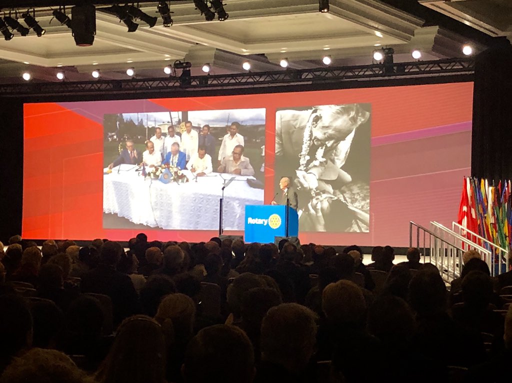 “In 1979, #Rotary began a multiyear polio immunization program in the Philippines with a $760,000 grant to vaccinate six million children.” - John Germ #endpolio