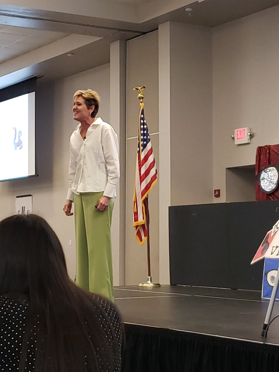 JParker_CISD's tweet photo. What an awesome start to the #WeR19 #PBIS Conference wth a powerful message from Tara Brown!  @tarambrown https://t.co/a6oQFkegUs
