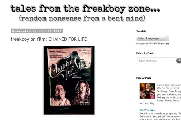 JLH_Collective's tweet photo. A new #freakboyonfilm  where I blog about CHAINED FOR LIFE...
#blog #film #review 
#ChainedForLife 

https://t.co/IEZG8fDK7l https://t.co/h4By6LNNDe