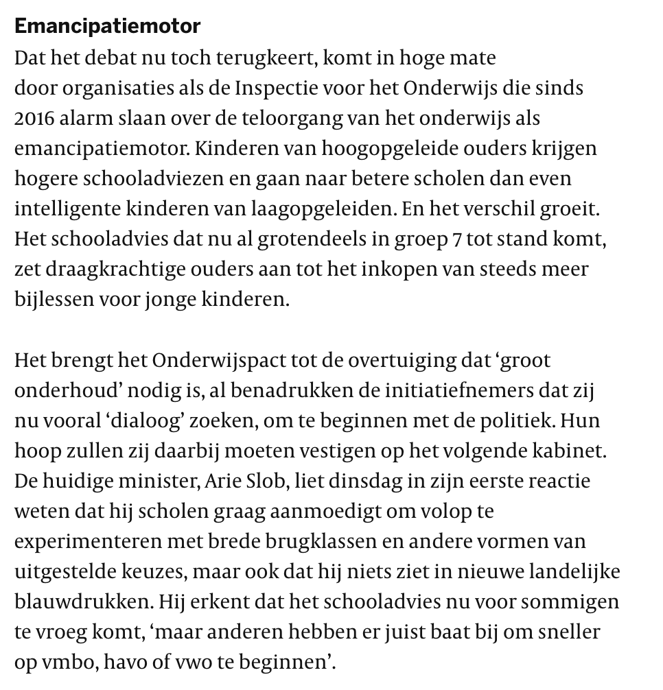 JelleJolles's tweet photo. Het voorstel van het onderwijspact voor het oplossen van • de kansenongelijkheid • onderwaardering van het beroepsonderwijs en • schotten tussen vmbo, havo en vwo is in lijn met de huidige kennis over de neuropsychologische ontwikkeling van 12 - 15 jaar https://t.co/J6kWk0Blso https://t.co/WtpUPDisG3