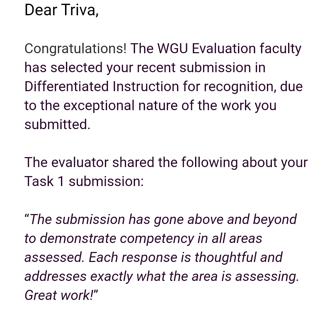 Triva08's tweet photo. Pretty pumped about receiving this email today! #continuouslearner #gradwork #hardworkpaysoff #lovetolearn https://t.co/gFUY0benw0