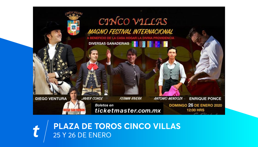 ¿Te gusta la fiesta brava? No te pierdas a <a href="/DiegoVentura82/">Diego Ventura</a>, <a href="/EPonceOficial/">Enrique Ponce</a> y muchos más en el #MagnoFestivalInternacional.

La cita es este fin de semana en <a href="/CincoVillasMex/">Cinco Villas</a> 🎟️ 👇
bit.ly/MagnoFestivalTm