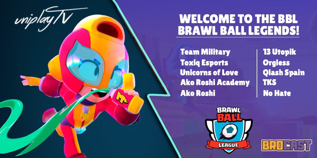 uniplayTV's tweet photo. Welcome to the BBL! 🤩 Looking forward to the first day of the weekly league 🔥💪🏽#BBLS3 #BrawlStars #brawlball https://t.co/aeBMvxPxDu