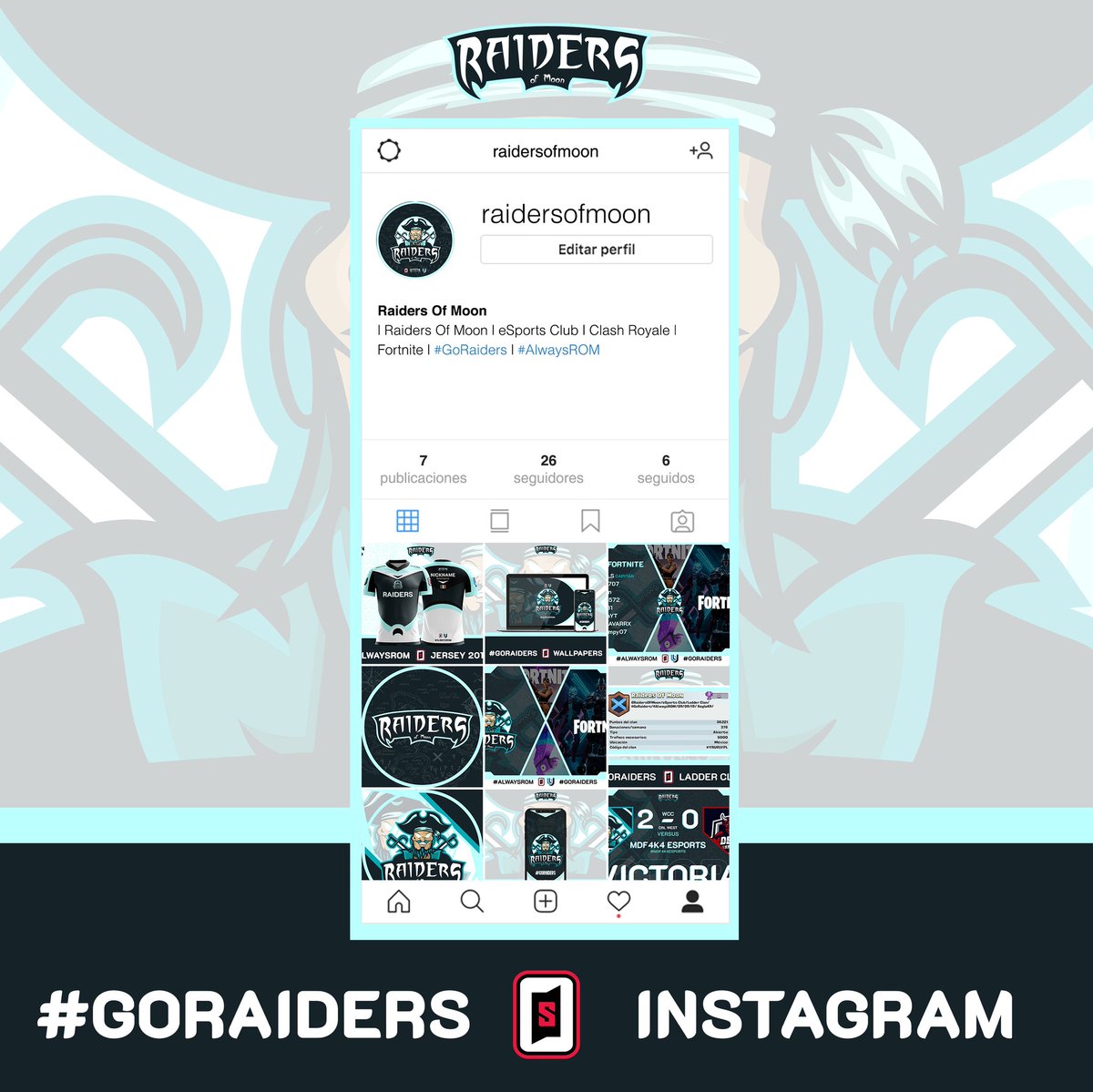 ¿Ya nos siguen en Instagram? 📷👀
👉instagram.com/raidersofmoon?…👈

¡Ayudanos con un follow tripulante!

#ROM #GoRaiders #Instagram #follow #esport