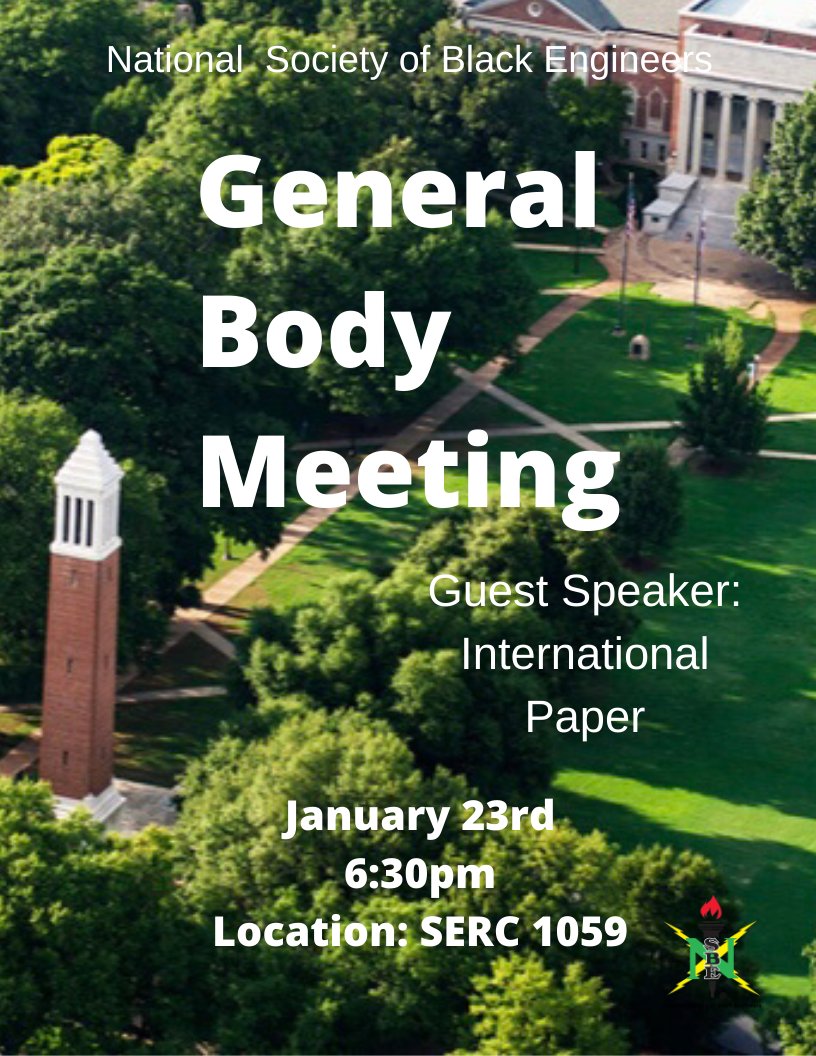 Join us tomorrow for our general body meeting with special guests from international paper. We hope to see you all there!