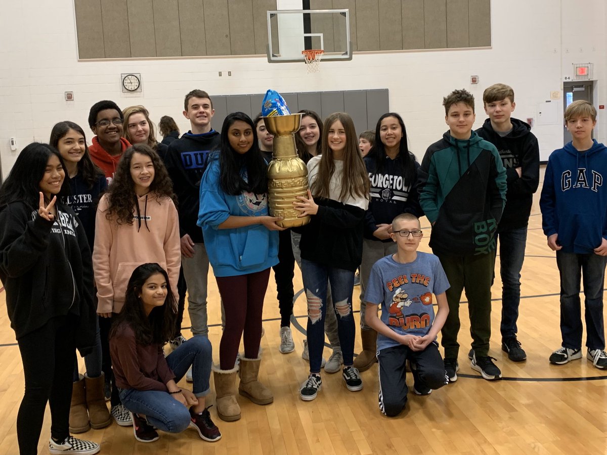 mrs_plain_LCPS's tweet photo. When you take a middle school obsession and turn it into something fun! My 8th grade advisory Ss won their Silent Speed Ball Tournament today, and we got a pretty epic trophy (stuffed full of Jolly Ranchers!!!) https://t.co/OZgBWQBco0