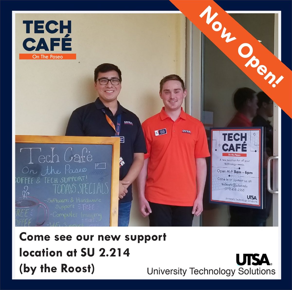 UTSA_TechCafe's tweet photo. @UTSA @UTS_UTSA https://t.co/dlgIzZBnjq