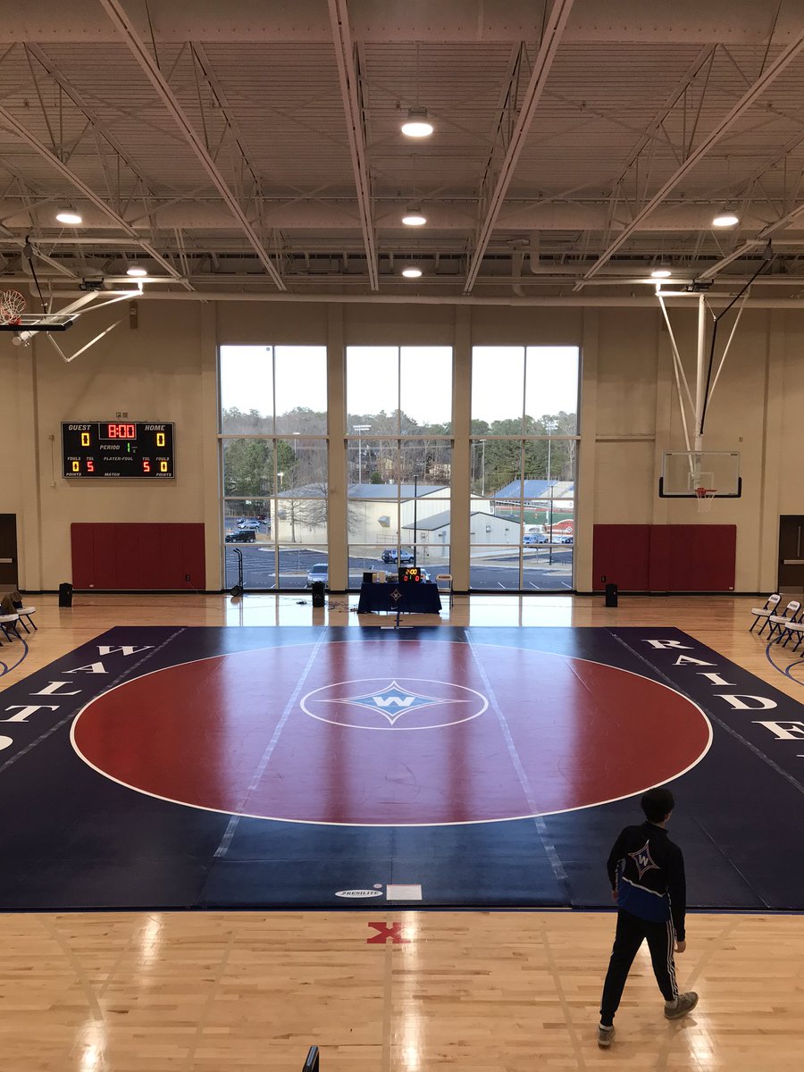 WaltonSportsMed's tweet photo. Getting ready for our first Wrestling match in the new Aux Gym. It’s also Senior Night! Please come support. @waltonwrestling @WaltonAthletics @DylanTurner77 https://t.co/a8Gbzp6Kvv