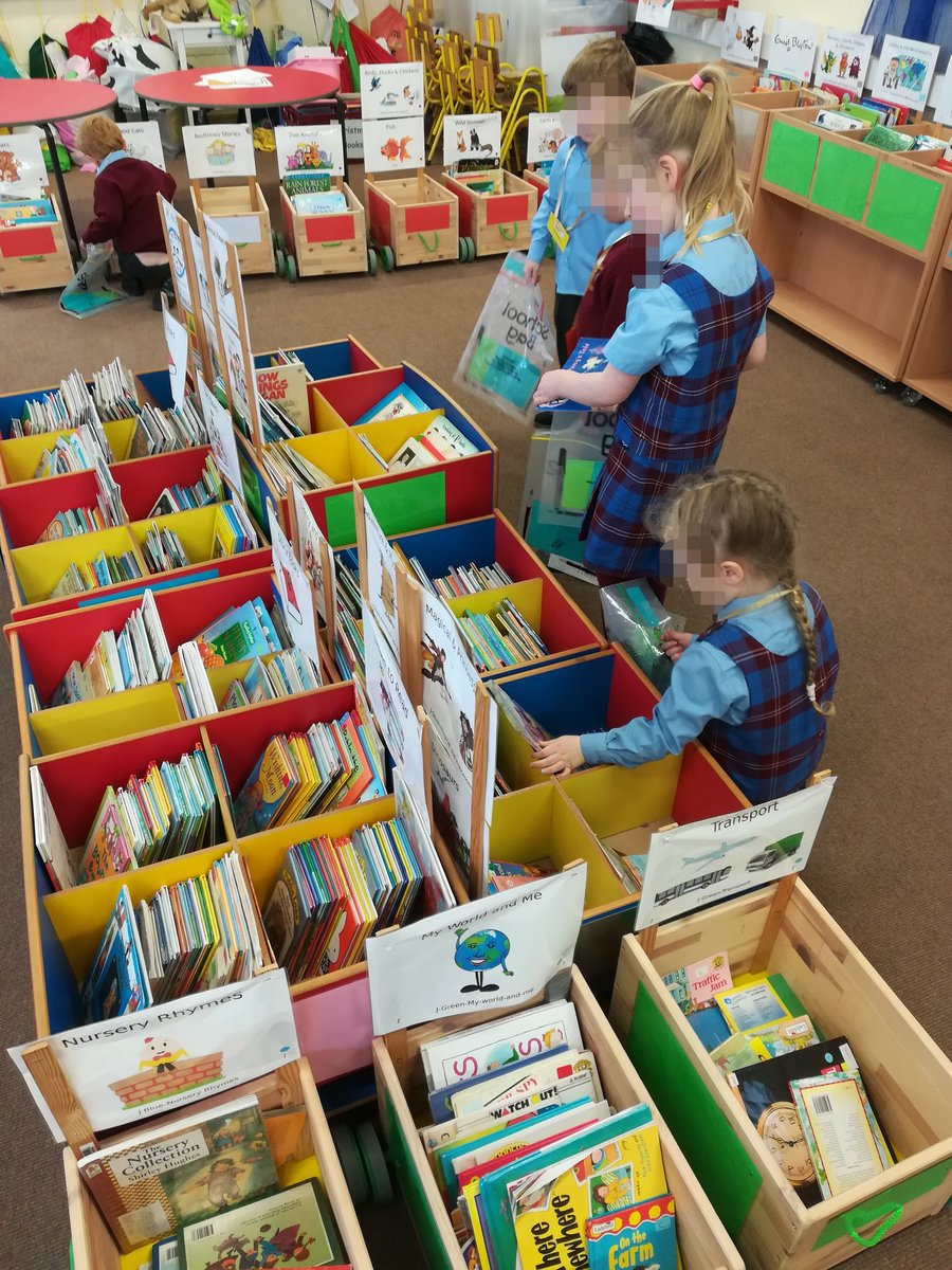 msboylansclass's tweet photo. Every Tuesday we visit the school library. The volunteer librarians help us to choose books and scan our books in and out. https://t.co/ptpfiB7OYp
