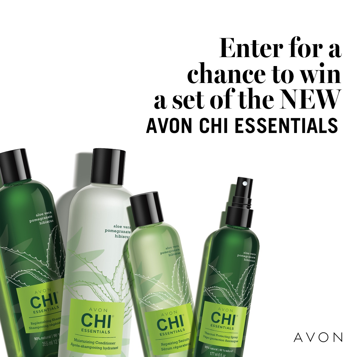 dee035's tweet image. Enter for a chance to win a set of the NEW! Avon CHI Essentials (4 products total). 5 winners total. Ends 2/4.
 go.youravon.com/3j87kz

#newavon #haircare #chi