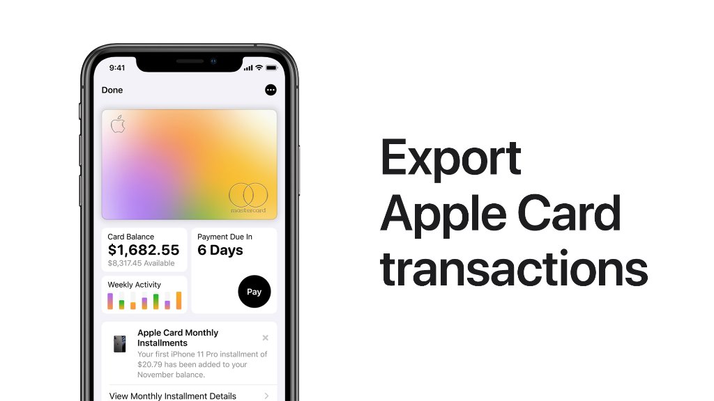 Export Apple Card transactions