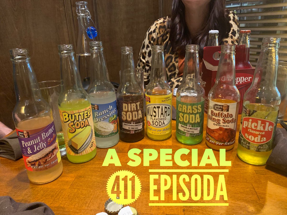 The411Vodcast's tweet photo. Sneak peek at our next epiSODA coming soon... 👀👀 

Imagine you sit down to dinner with us... which #soda are you grabbing? 😝 

#edchat #edtech #teachers https://t.co/7731w1Iw2h