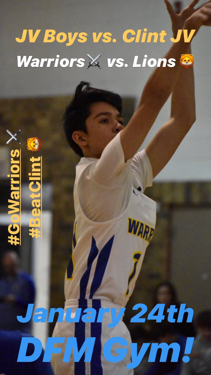ICS_AthleticsEP's tweet photo. #GoWarriors ⚔️ #BeatClint 🦁
@Fchavezeptimes @TTSportsEP @AlamoCityHoops1 @Prep1USA @KeyPlayerNation @InEveryGame @ScoreStreamTX @AndyMorganTV @SportsABC7 @RomanoCBS4 @PatrickKFOX14 https://t.co/QXivp8xSwf