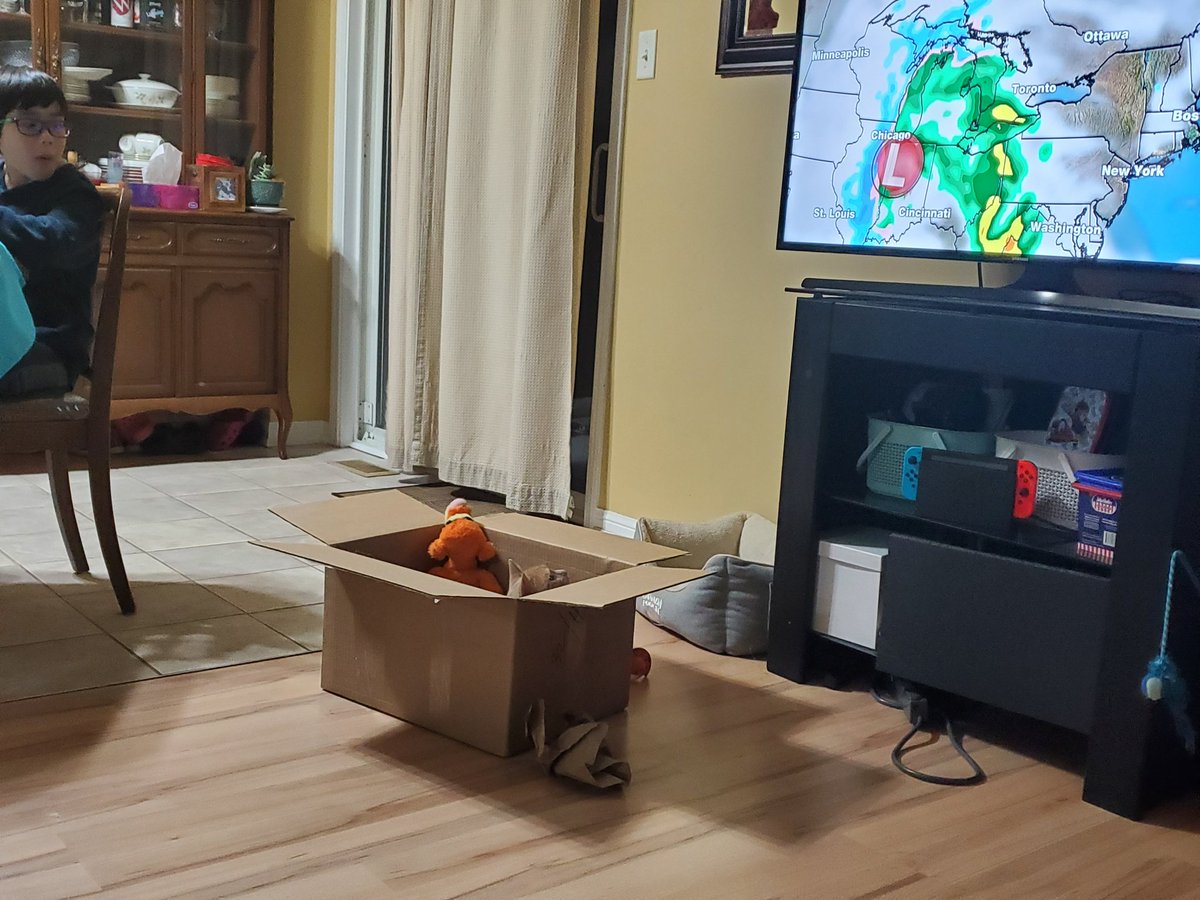 Just chilling out watching the news. Loving my new box.