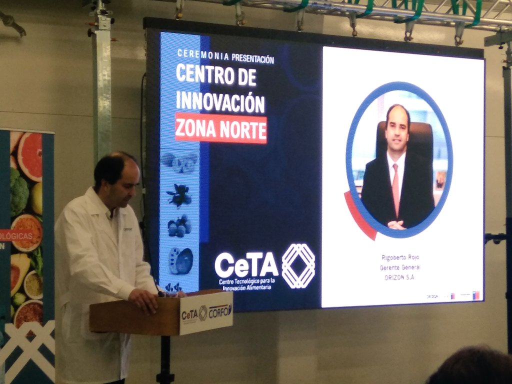 cetalimentos's tweet photo. En presentación #CentroDeInnovaciónNorte #Coquimbo, el gerente general de #Orizon Rigoberto Rojo sostiene que la compañía se ha propuesto "ser una plataforma capaz de escalar iniciativas y emprendimientos en etapas iniciales"  #InnovaciónEnAlimentos #ValorAgregado https://t.co/8cMxXHJ6HL