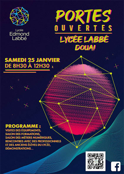 LyceeLabbe's tweet image. #PortesOuvertes2020 le samedi 25 janvier de 8h30 à 12h30 au Lycée Edmond Labbé de DOUAI ! Venez découvrir les différentes #formations proposées dans l&apos;établissement !