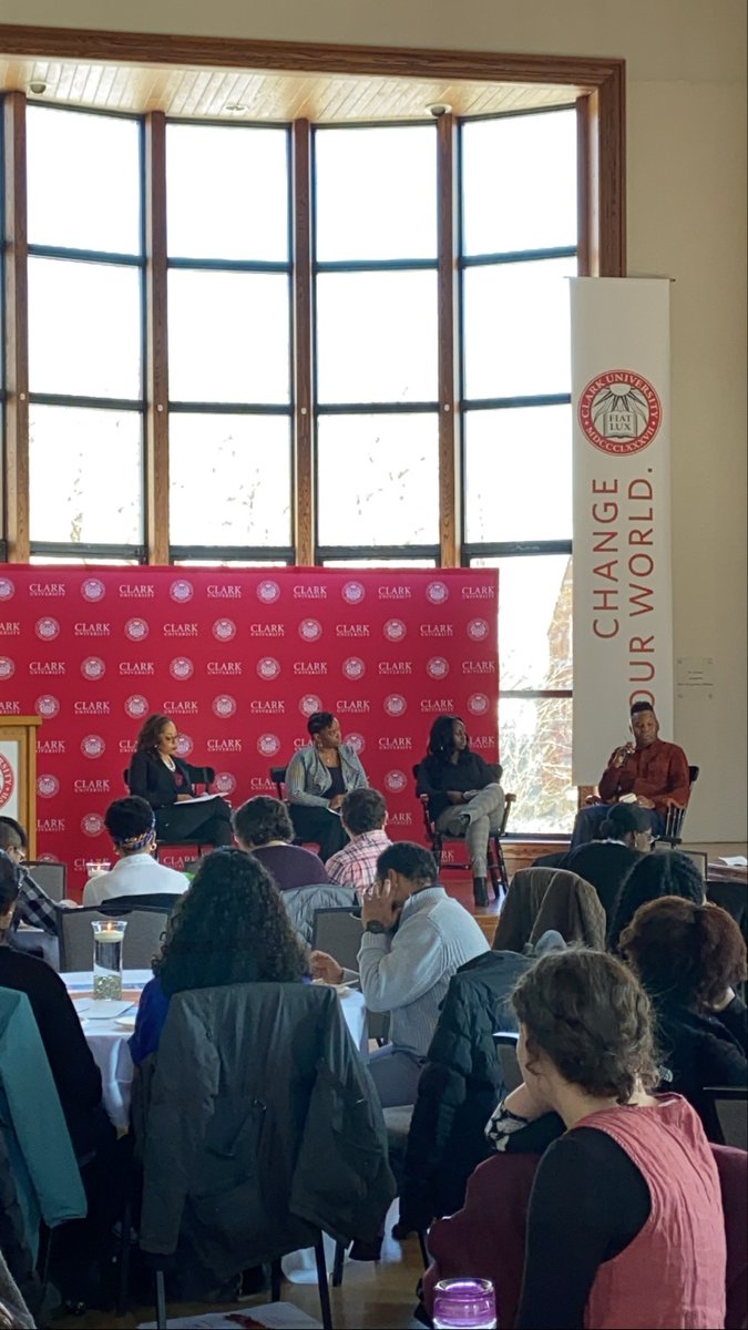ClarkUniversity's tweet image. Clark University began annual Dr. Martin Luther King, Jr. celebrations today with a community luncheon and a panel on educational inequity. At 5:30 p.m., there will be a screening and discussion of the film @IAmNotYourNegro in the Jefferson Academic Center, Room 320. #mlkday #mlk
