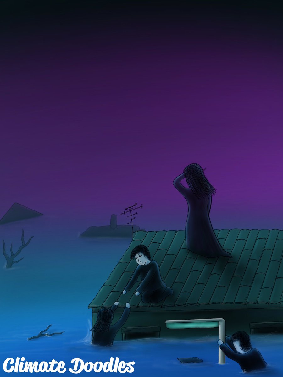 Rising sea levels. A glimpse into a future that could be...

#art #sketch #doodle #home #houses #climatechange #ocean #risingseas #flooding #destruction #future