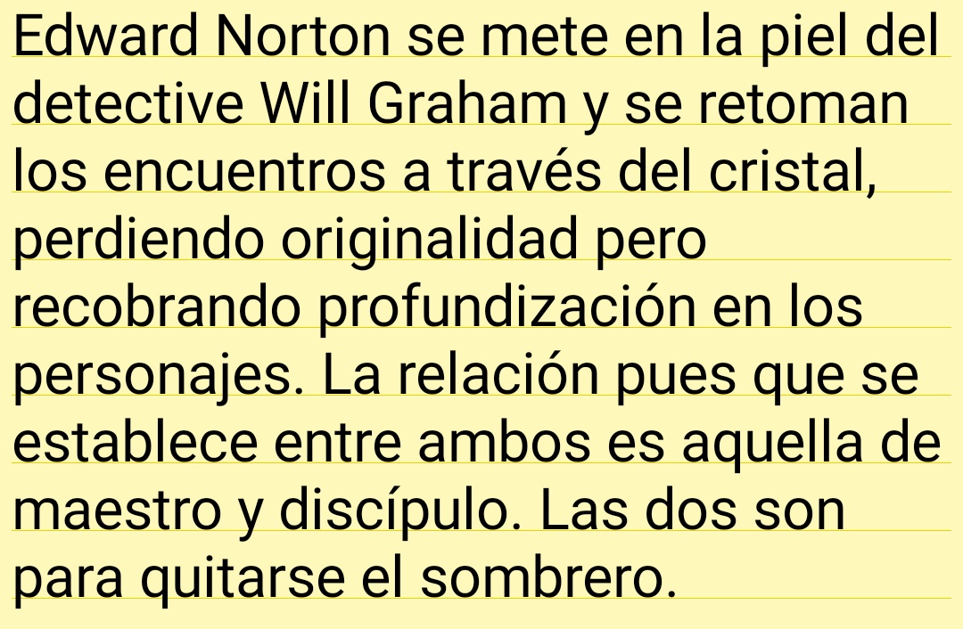 60. #RedDragon (2002) Director: Brett Ratner Escritor: Ted Tally Origen: Estados Unidos Puntuación: 7/10