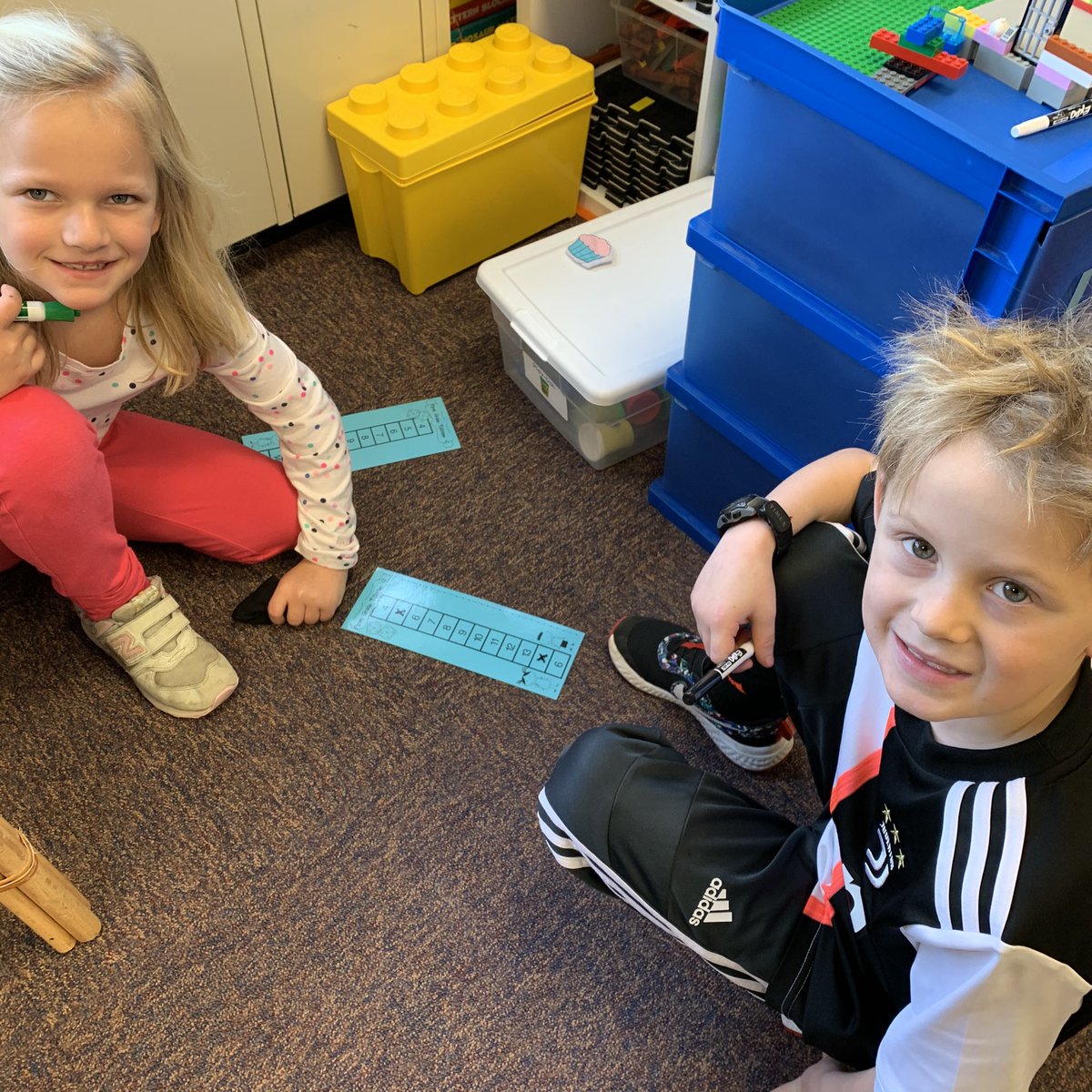 lutzlearns's tweet photo. Reasoning with numbers within 20.  Playing Yahtzee to practice identifying one or two more than a given number.  Such great practice as we continue to explore various addition and subtraction strategies.  #d39online #CentralFoxes https://t.co/KqN4oVzXBB