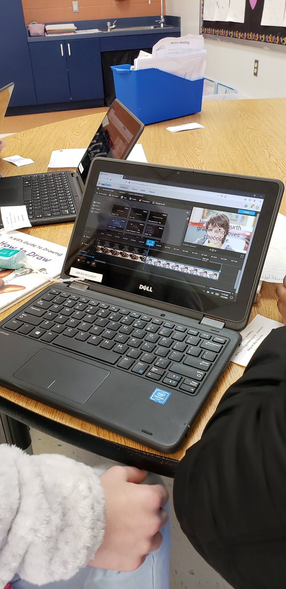 I'm having a blast helping one of Mrs. Hughes' reading groups create a book trailer for the book they just finished, Chocolate Fever. WeVideo is an easy and fun resource to use with the kids on this project! <a href="/WeVideo/">WeVideo</a> <a href="/ElementarySouth/">South Elementary</a>