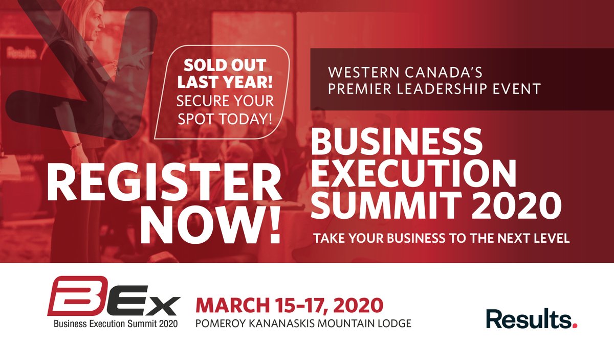 Have you registered for the 2020 Business Execution Summit? 

Join us March 15-17 for an unforgettable event.

<a href="/BExSummit/">BExSummit</a> #leadership #events #kananaskiscountry