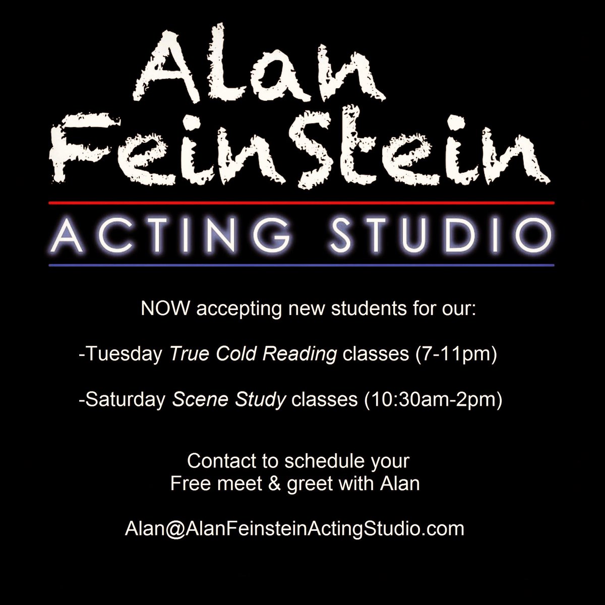 AFActingStudio's tweet photo. Classes are filling up! #actor #Acting #actingclass #actorslife #talent #scenestudy #coldreading https://t.co/153cDVKK5u