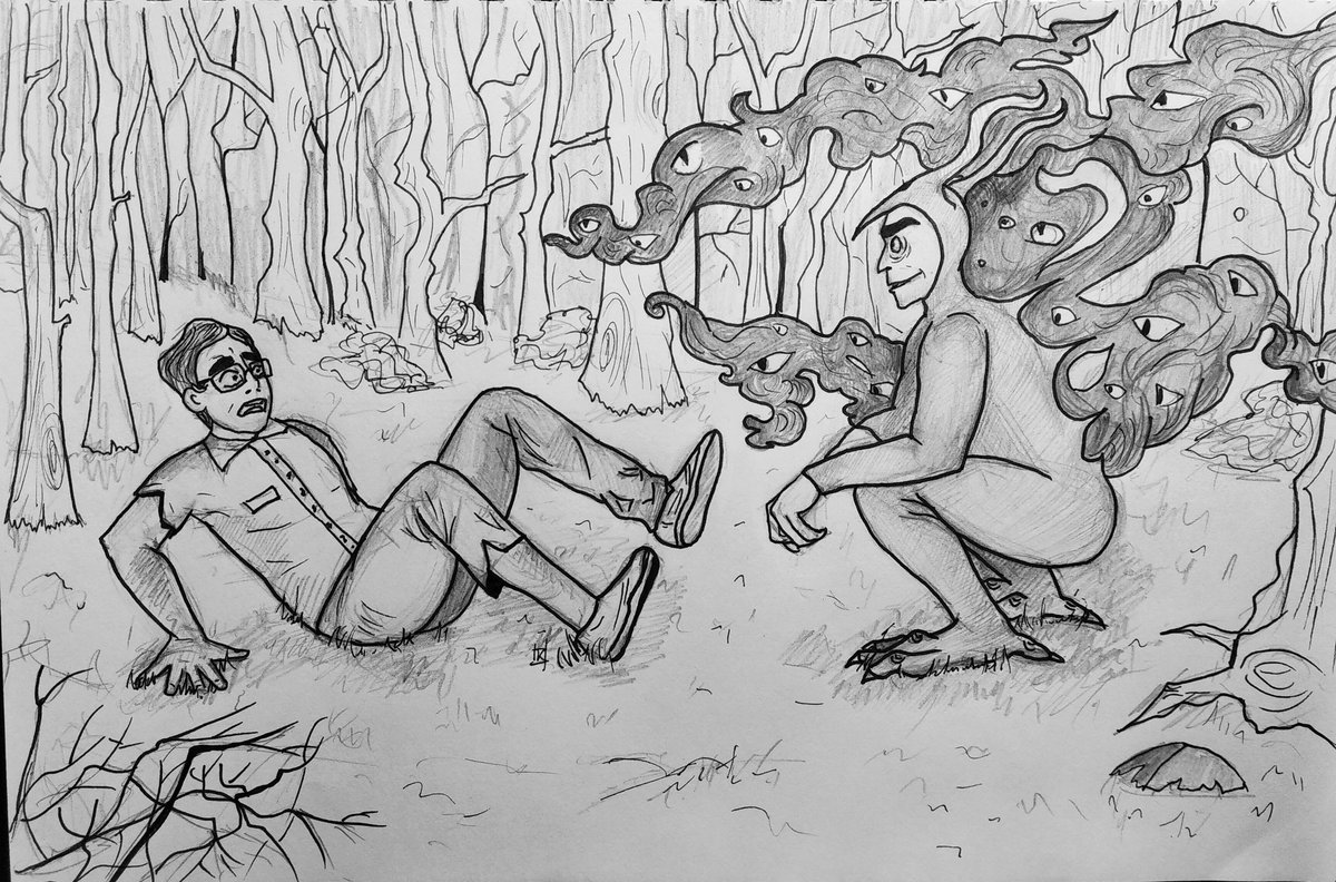 Sometimes when you think you finally died, you wake up with a dark lord feasting on your chromosomes and realise that you are forever stuck in an alternate reality