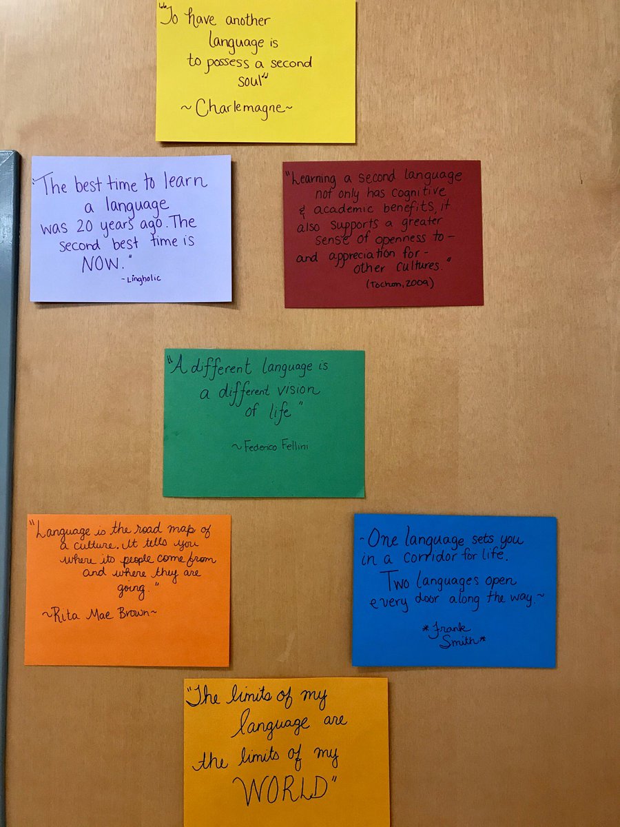 CbCristen's tweet photo. Love my little door quotes ! #worldlanguages #saallday #profesoraB @SAHS_Patriots https://t.co/twoo0zzOTd