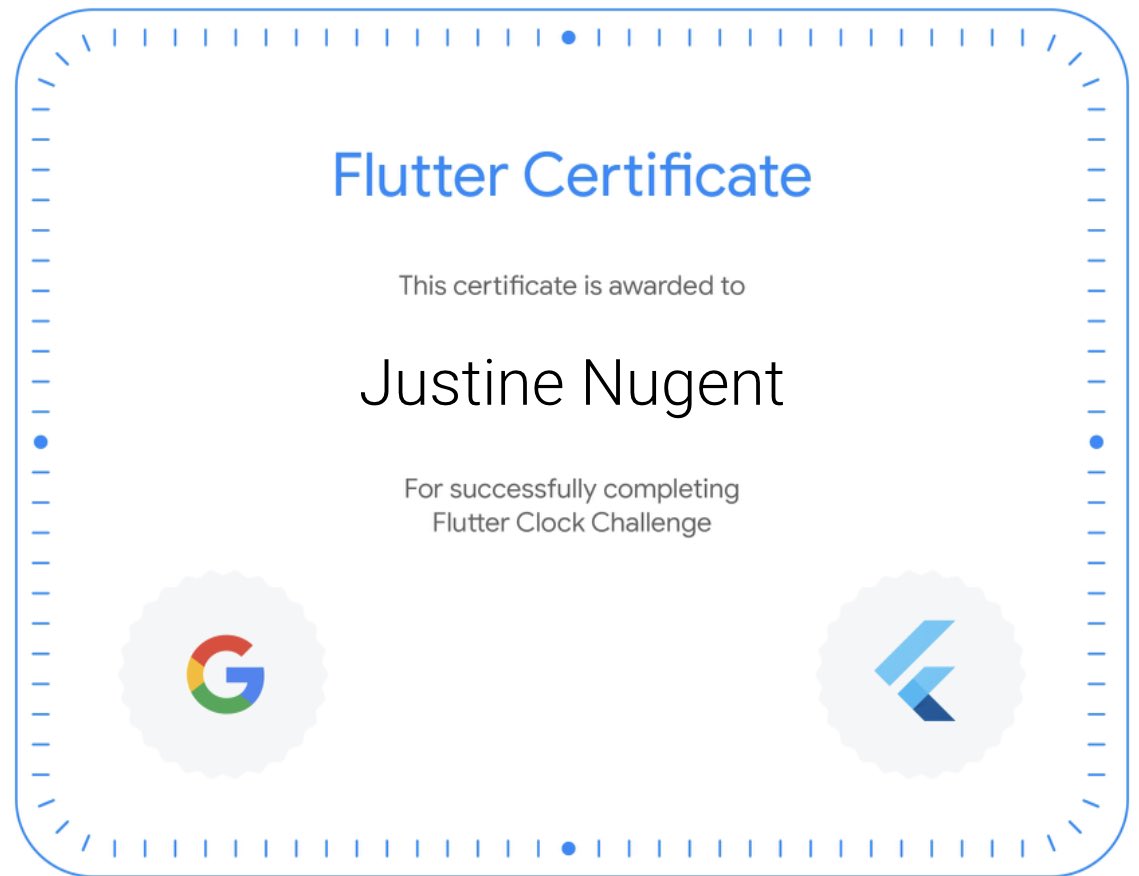 justineidea's tweet image. Genuinely very proud of this - I started with flutter only about 2 weeks before the challenge deadline! #flutterclock