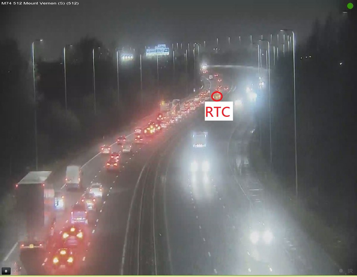 trafficscotland's tweet photo. ❗️NEW⌚️19:00
#M74 northbound J3A to J3
Lane 3 of 3 is CLOSED due to an RTC - traffic queuing on approach
#LeaveTime if you're heading for the football or events tonight!
@ScotTranserv https://t.co/FXDGk3iGbt