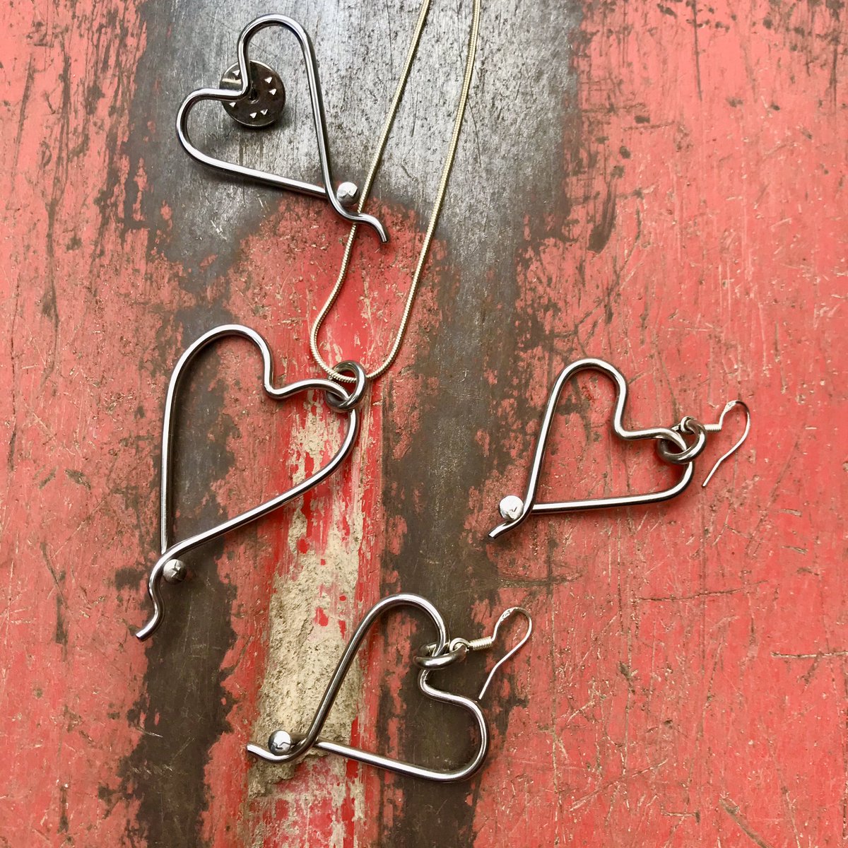 Just sharing the love ❤️ #heart #heartjewellery #madefrombicyclespokes