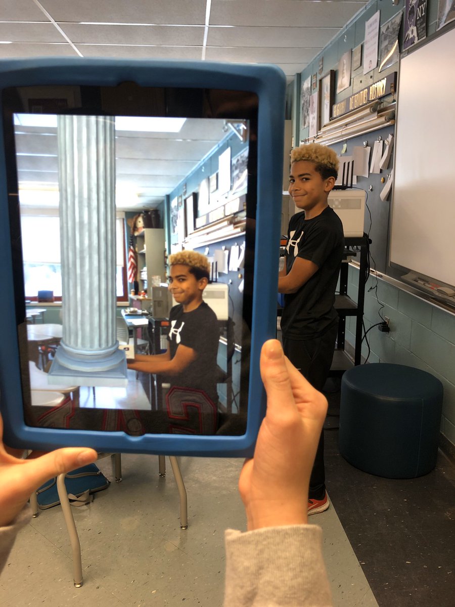 MrsCin603's tweet photo. MrsC’s students learn about the legacies of Classical Civilizations using Augmented Reality #ams #ap_everystudenteveryday #googleexpeditions https://t.co/Xkdk2oq0i8