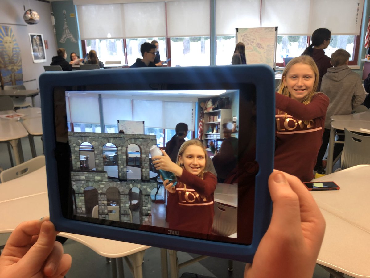 MrsCin603's tweet photo. MrsC’s students learn about the legacies of Classical Civilizations using Augmented Reality #ams #ap_everystudenteveryday #googleexpeditions https://t.co/Xkdk2oq0i8