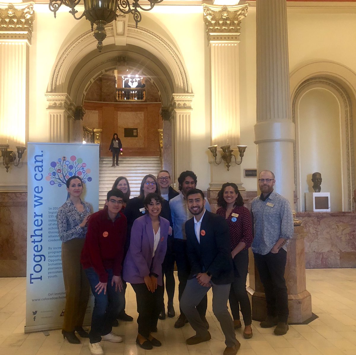DenvScholarFdtn's tweet photo. As part of #COSIDay, DSF Scholars have a chance to share their personal impact stories with the state legislature, and also spend time with Dr. Angie Paccione and other @CoHigherEd and @ColoScholarship leaders. https://t.co/RhYgczXbbe
