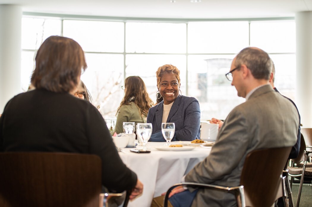 SVSU's tweet photo. We welcome Dr. Ruth Jones of @NASA to campus. She met with our @SvsuSwe chapter today about careers in #STEM. She will deliver her #MLK address tonight at 7 p.m. #WeEngineer #WeCardinal https://t.co/jGRc3rNqmA