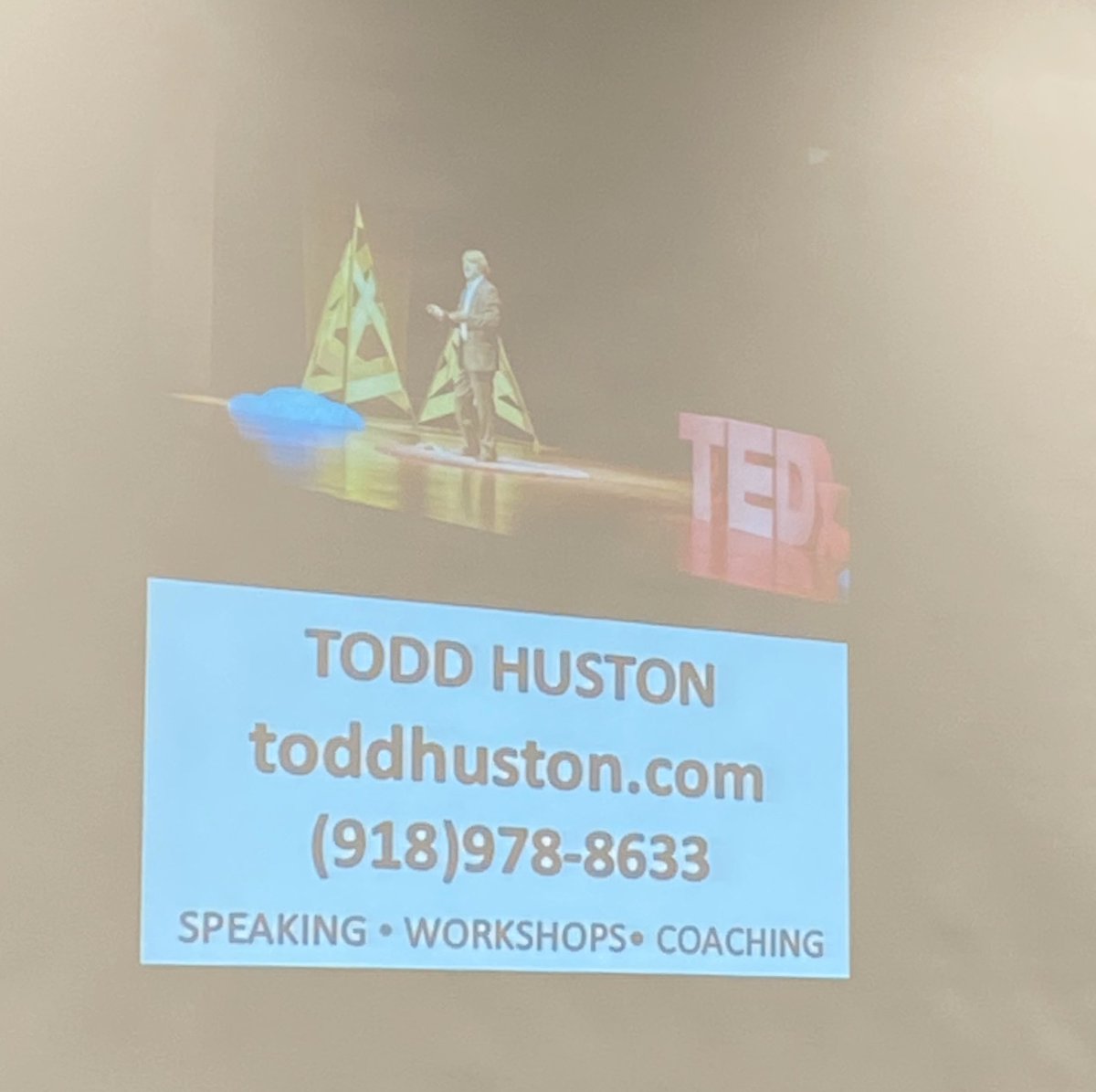 It’s Student PD day at Tech and we had the privilege of getting to listen to the inspirational #ToddHuston. #MyTulsaTech
