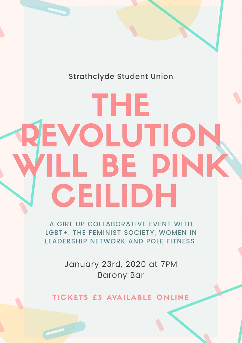 GirlUpStrath's tweet photo. 🌟 UPDATE 🌟

Our ticket link for the ceilidh is down but don't worry, you can still buy tickets tomorrow night on the door for the same price of £3! https://t.co/SV9XajWL0B
