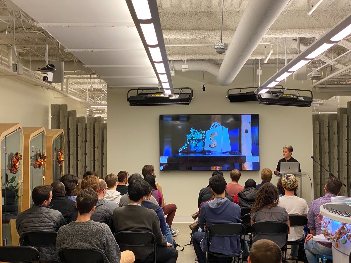 Photo of meetup attendees at Shopify SF