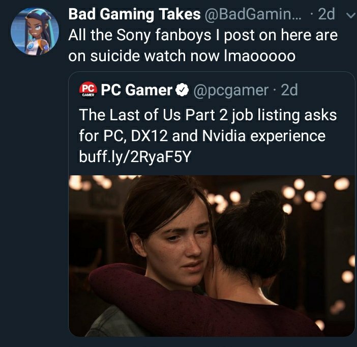 The Last of Us Part 2 job listing asks for PC, DX12 and Nvidia experience