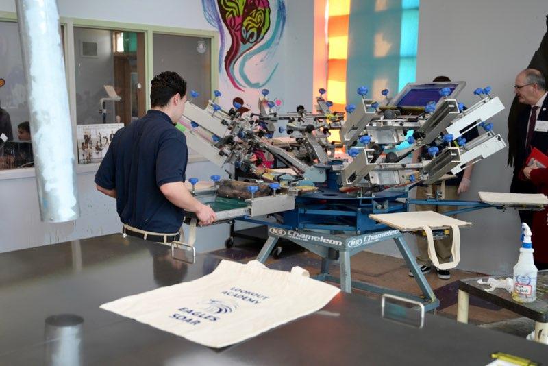 Assistant Sec. for Career, Technical and Adult Education Scott Stump visits a youth facility in Colorado.