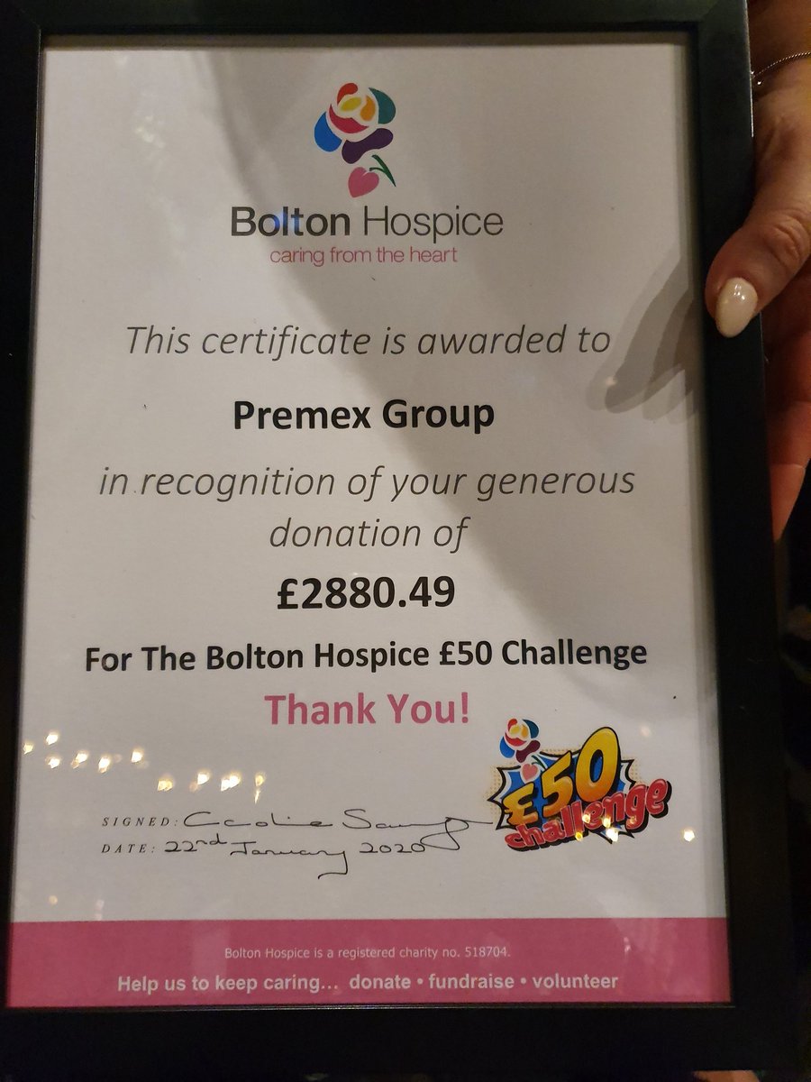Amazing effort as always Premex. We even won the Most Sporty award with our Snowdon Hike!! #fiftypoundchallenge #Boltonhospice #£50challenge @PremexGroup
