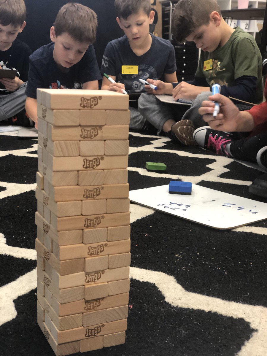 kmkatzenmaier's tweet photo. Who says 2 and 3 digit addition and subtraction has to be boring!? 2 minutes to solve.... last 30 seconds comes jeopardy music! Who will knock it down? #mmvgrows #rcisdjoy https://t.co/x747DWbOXK