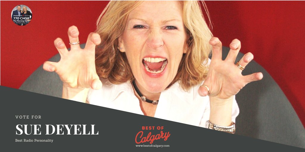 TheGaybours's tweet photo. https://t.co/TxOvVTJn2m

WHAT... @suedeyell  is not on the Best of Calgary list? Seriously! 😲

If you like this BOLD woman as much as I do, please go to https://t.co/TxOvVTJn2m and vote for SUE DEYELL as our FAVOURITE RADIO PERSONALITY. ✅ https://t.co/kzAAzSeVLt