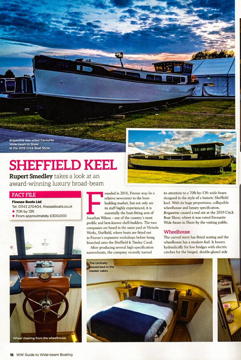 BoatsFinesse's tweet photo. Here’s a review of one of our wide beams that was voted favourite wide beam of the Crick show https://t.co/h8iGkM7U5x