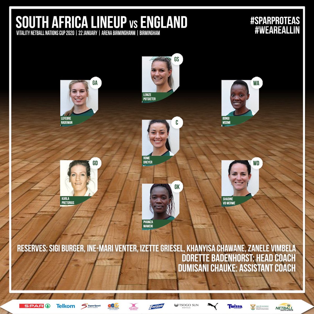 MatlosanaG's tweet photo. #matlosanagames wishes the Proteas all the very best vs England @SPARProteas @Netball_SA @PhumzaMaweni @BongiweMsomi2 @MatlosanaG #thegameisours https://t.co/FiUFhrpYUI