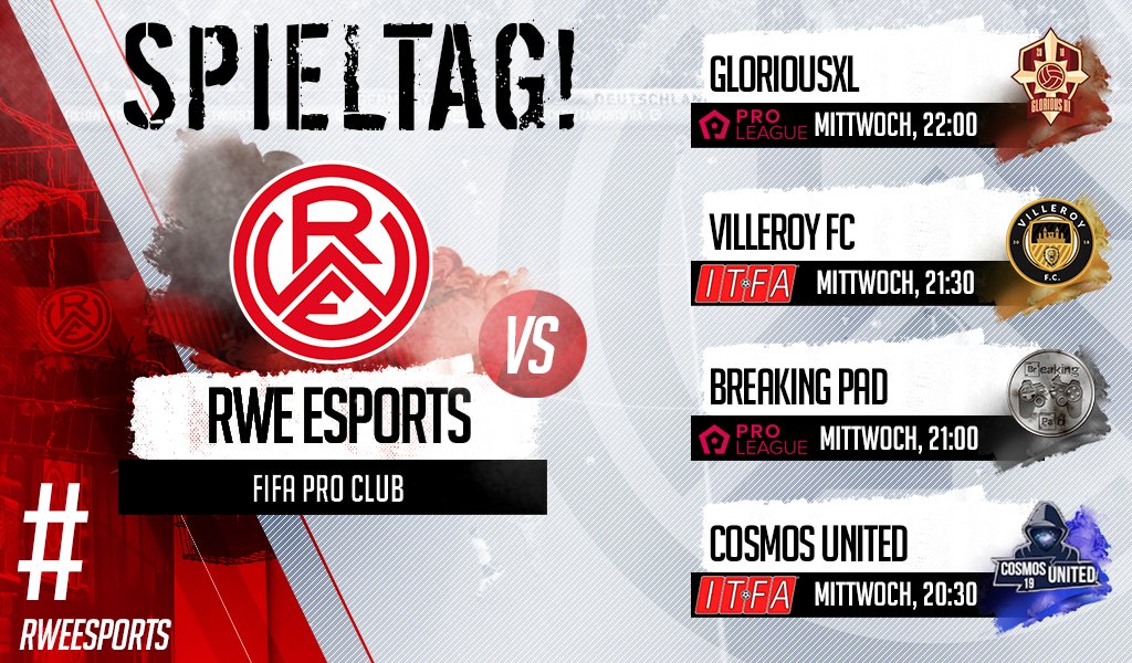 Ihr habt gerade nichts vor?! Schaltet jetzt ein und seid live dabei! Gerade spielen unsere Jungs in rot-weiss gegen Cosmos United! Direkt danach geht es mit 3 Spielen weiter gegen Breaking Pad, Villeroy FC und GloriousXL
🇮🇩 #rweesports 🎮

📺 Livestream:
twitch.tv/rotweissessen_…