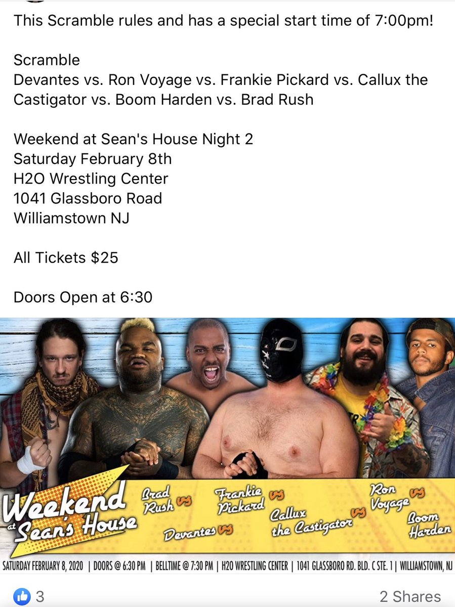 BradFNRush's tweet image. I guess @SaveUsSean wants to start day 2 off right. Come watch me on February 8th whoop ass alllllll up and down Glassboro Road!
